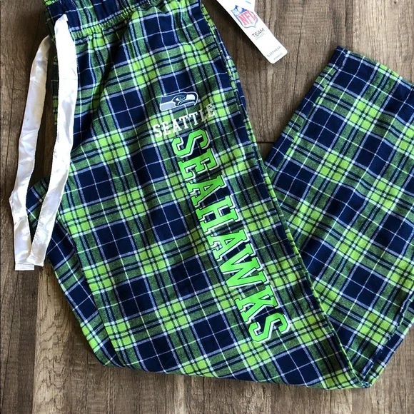 Seattle Seahawks Women Plaid PJ Pants M NEW - Picture 2 of 7